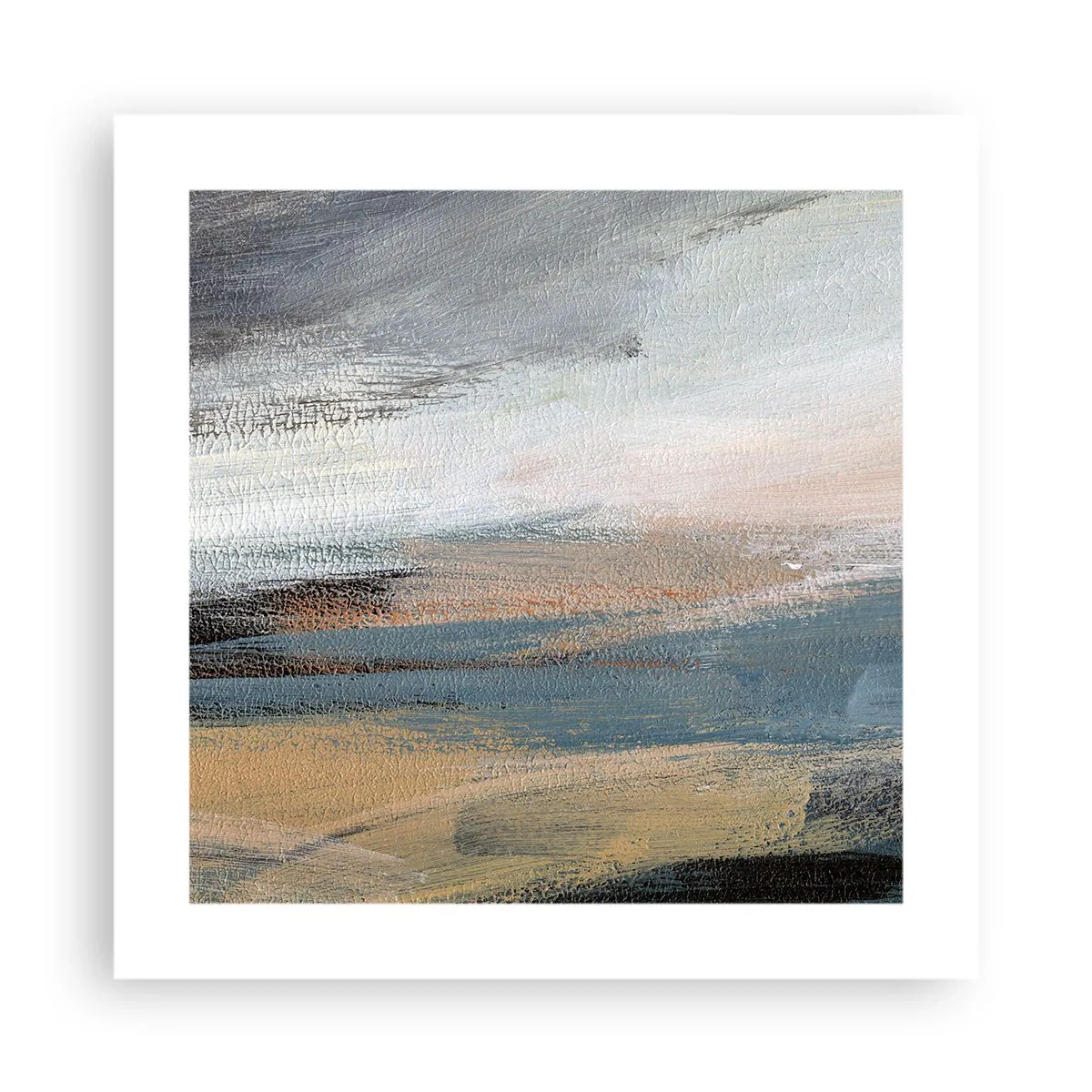 Affisch - Abstraktion: nordligt landskap - 40x40 cm