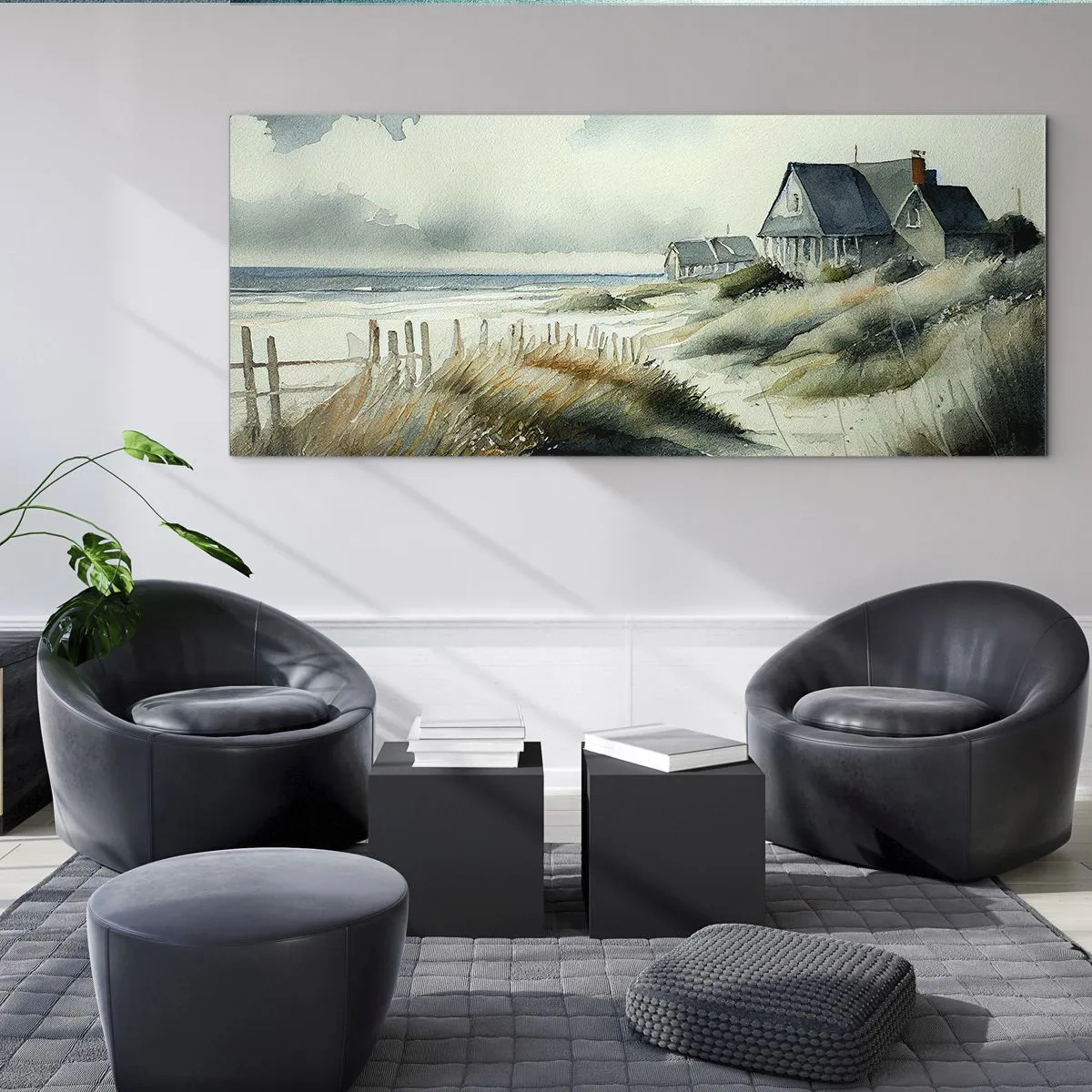 Glastavla - Bild på glas - Borta från liv och rörelse - 100x40 cm