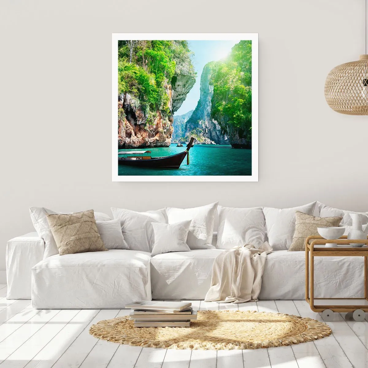 Affisch - Inbjudan till exotisk resa - 60x60 cm