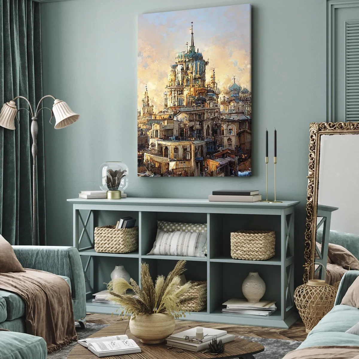 Canvastavla - Bild på duk - Städernas stad - 50x70 cm