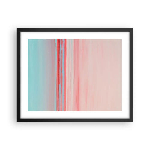 Affisch i svart ram - Abstraktion i gryningen - 50x40 cm