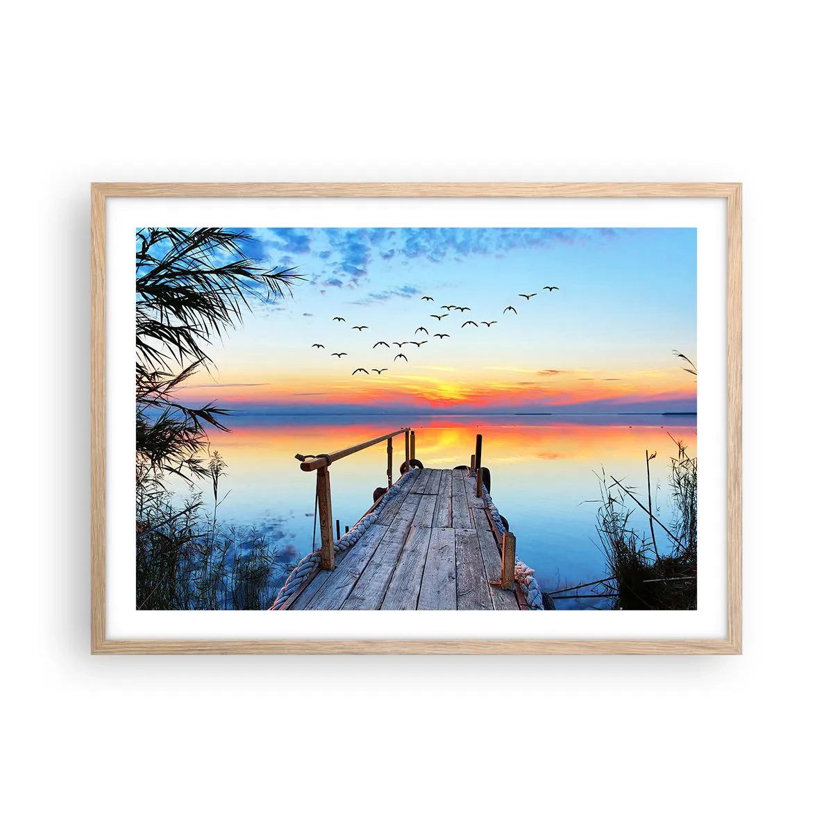 Affisch i ram av ljusek - Dags att vända hem... - 70x50 cm