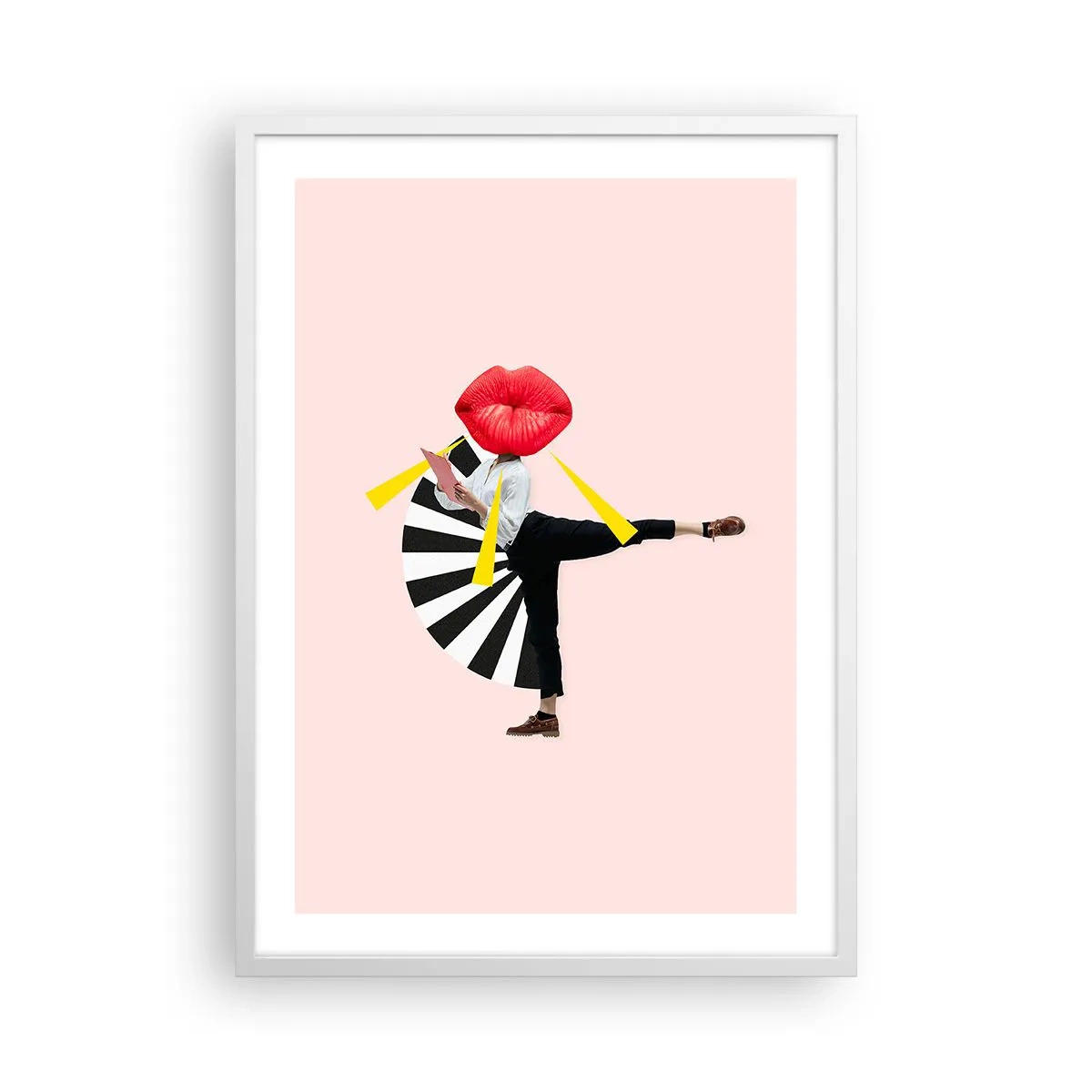 Affisch i vit ram - Surrealistisk pop-art - 50x70 cm