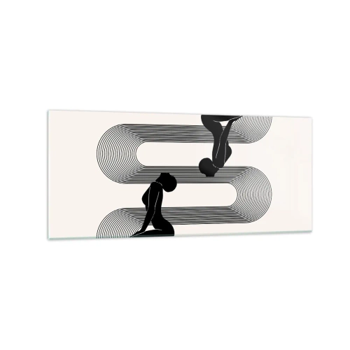 Glastavla - Bild på glas - Sensuell symmetri - 120x50 cm