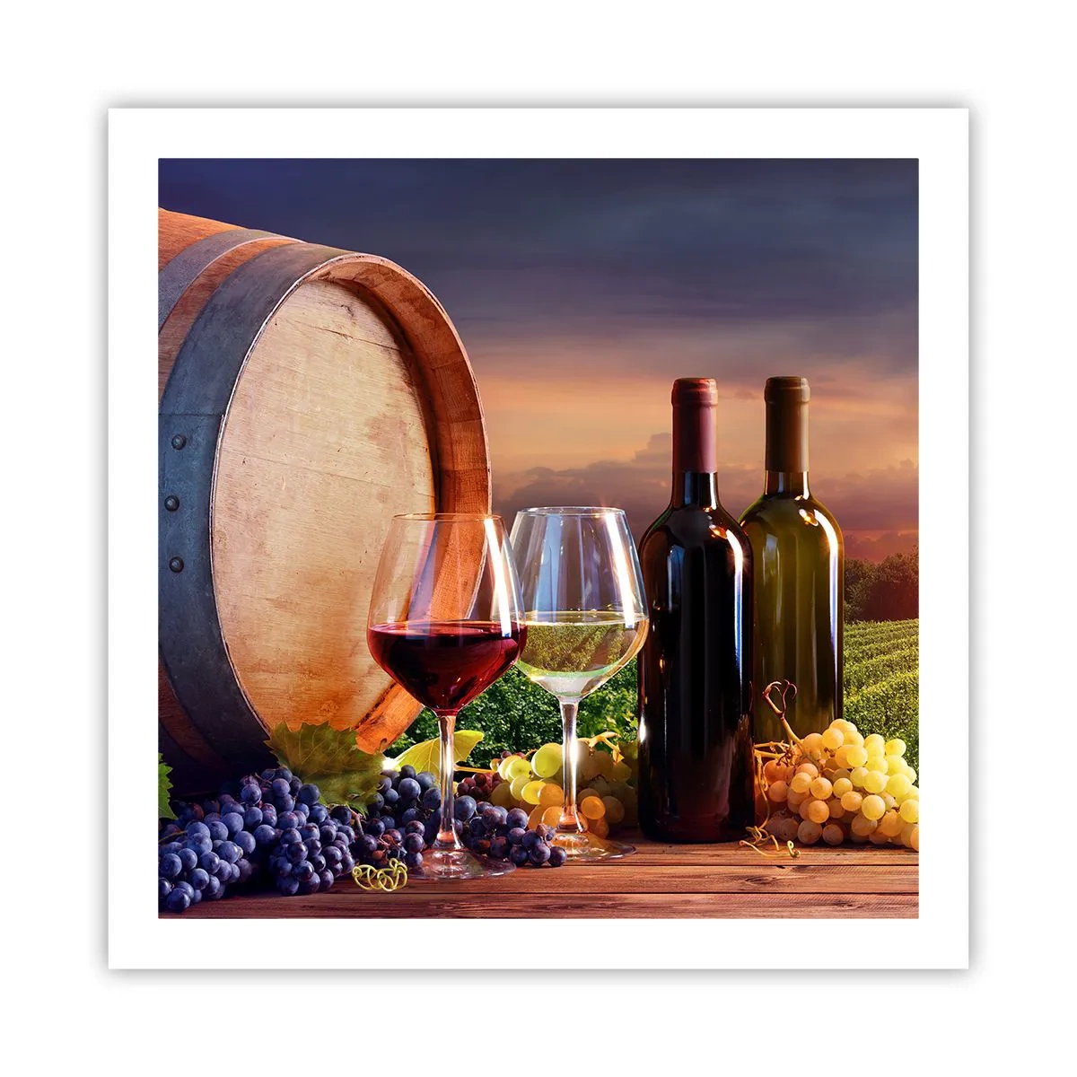 Affisch - Här smakar livet - 60x60 cm