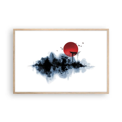 Affisch i ram av ljusek - Japansk utsikt - 91x61 cm