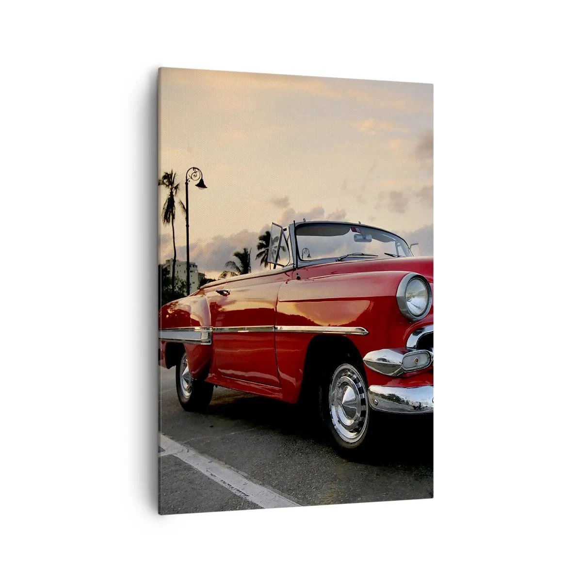 Canvastavla - Bild på duk - Tropikens röda glöd - 70x100 cm