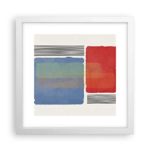 Affisch i vit ram - Geometrins anda  - 30x30 cm