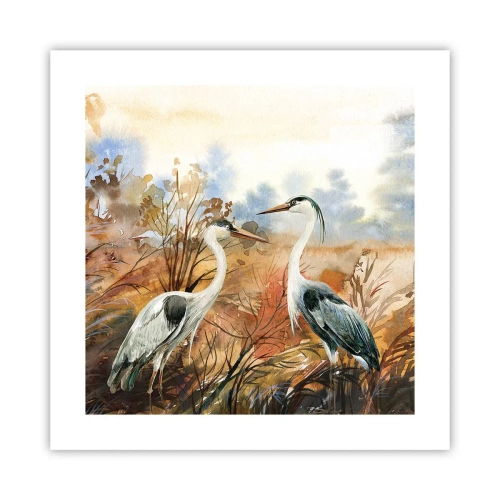 Affisch - Vart ska vi på hösten? - 40x40 cm