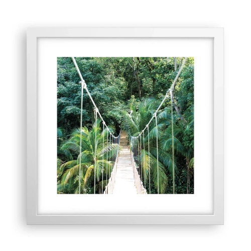 Affisch i vit ram - Welcome to the jungle! - 30x30 cm
