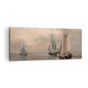 Canvastavla - Bild på duk - Seglarnas hemkomst - 120x50 cm