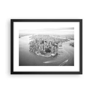 Affisch i svart ram - Hur man inte älskar? - 40x30 cm