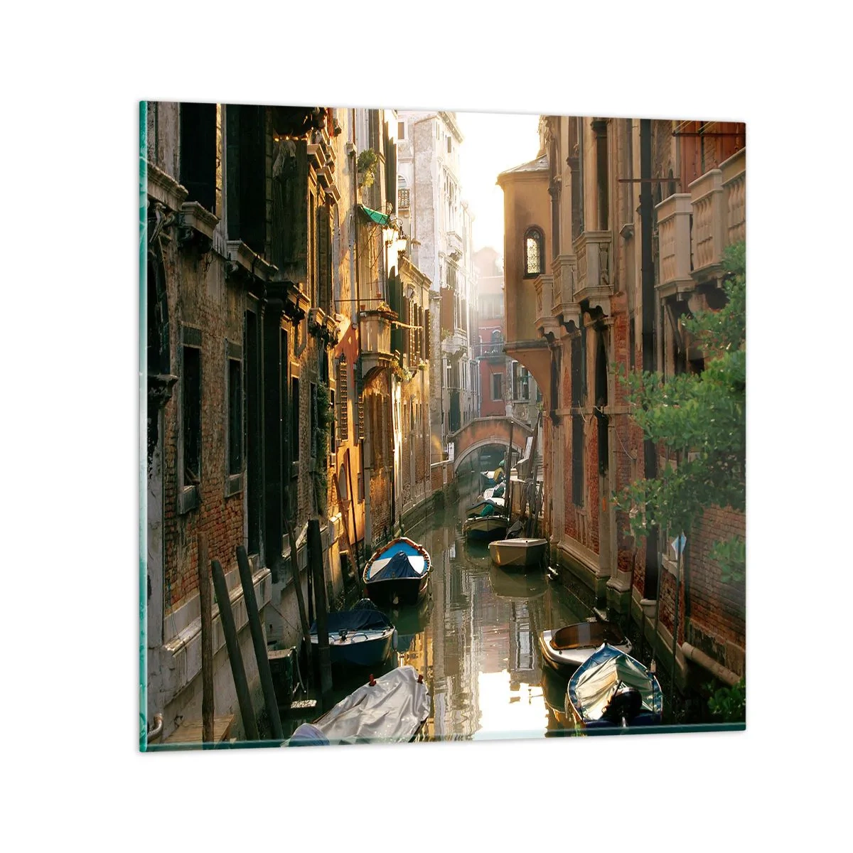 Glastavla - Bild på glas - På en gränd i Venedig - 30x30 cm