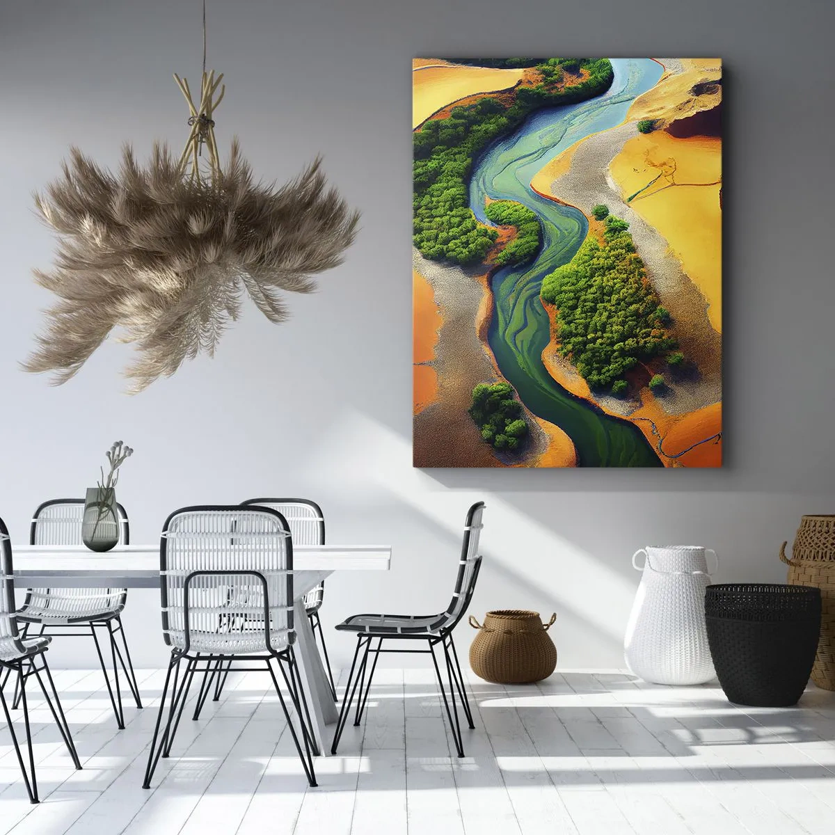 Canvastavla - Bild på duk - Livgivande flod - 50x70 cm