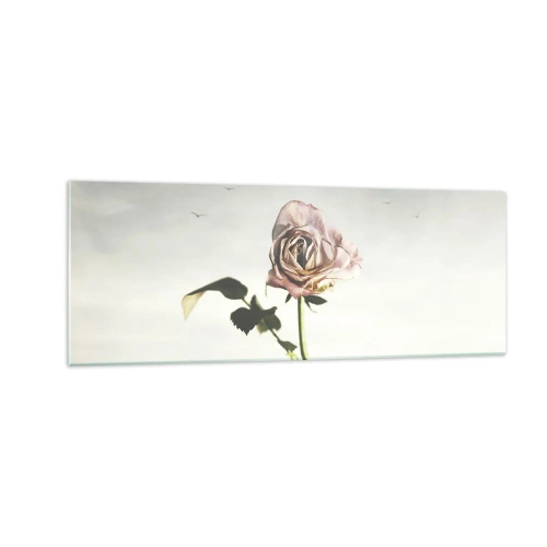 Glastavla - Bild på glas - Vårens välkomst - 140x50 cm