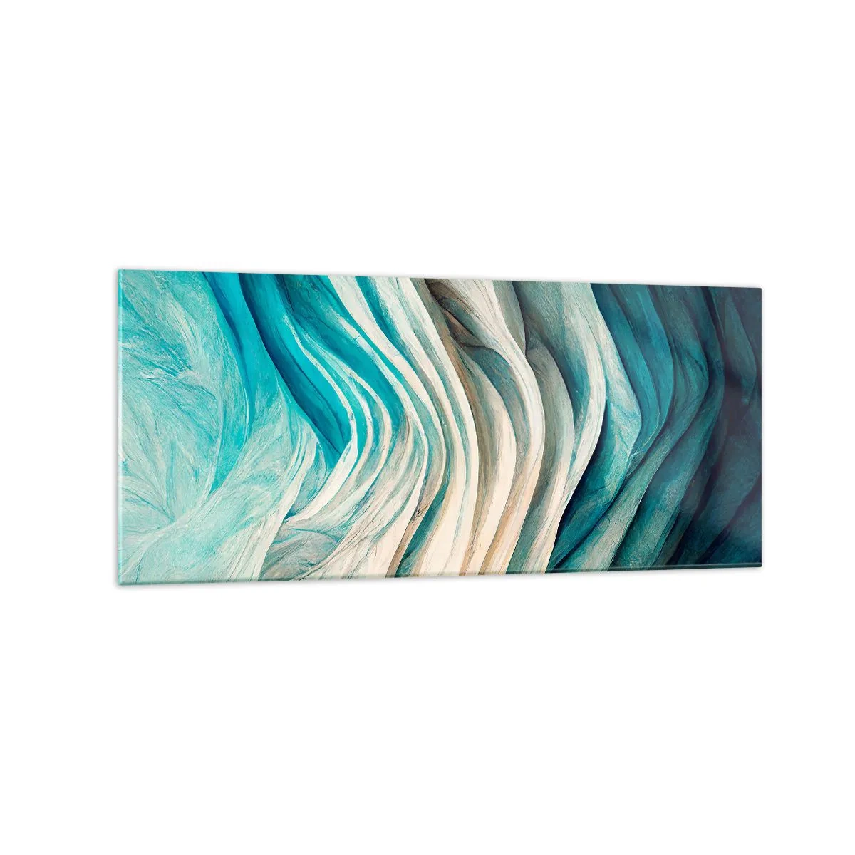 Glastavla - Bild på glas - Blå omättlighet - 120x50 cm