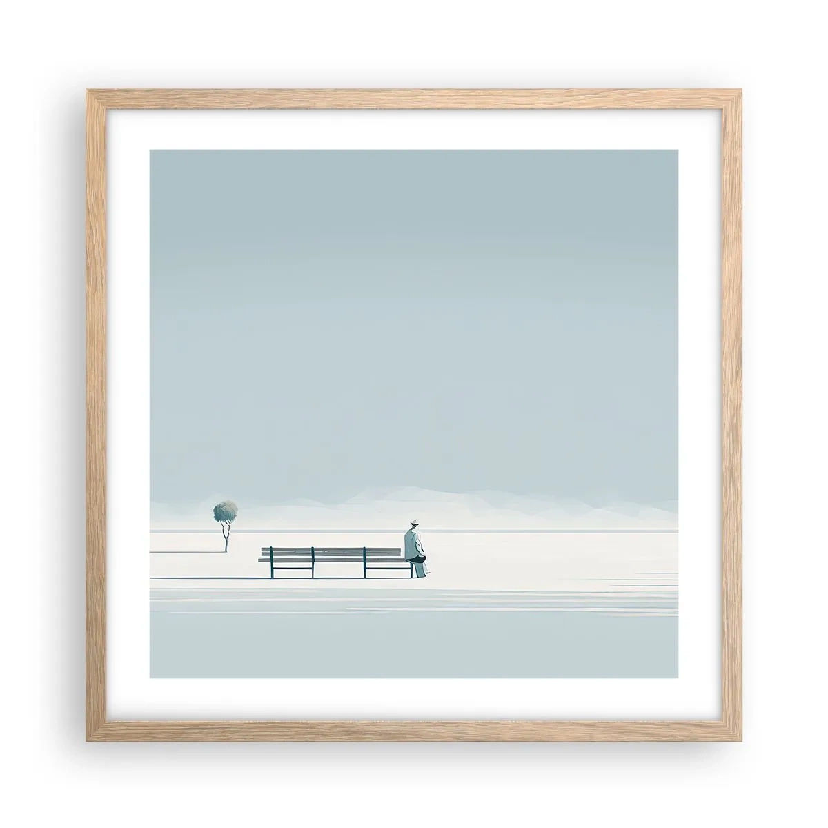 Affisch i ram av ljusek - Ja, jag väntar. - 50x50 cm