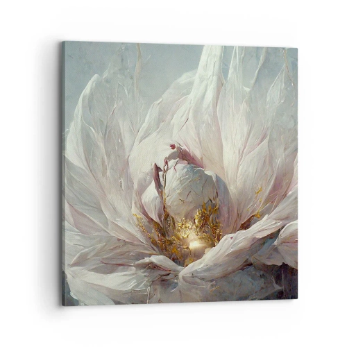 Canvastavla - Bild på duk - Blommar en gång på hundra år - 70x70 cm