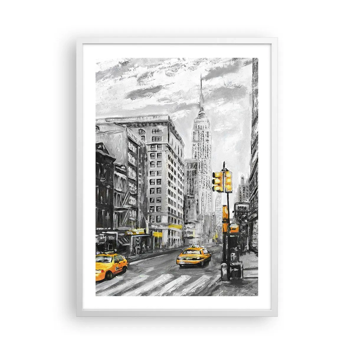 Affisch i vit ram - New York berättelse - 50x70 cm