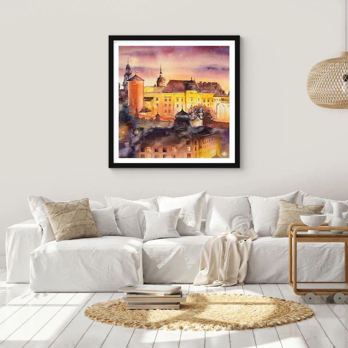 Affisch i svart ram - En historia och en berättelse - 60x60 cm