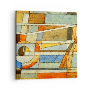 Canvastavla - Bild på duk - Kubismen på bygget - 70x70 cm