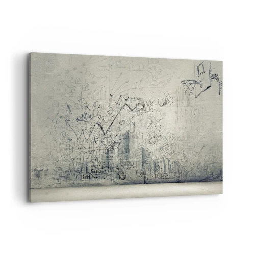 Canvastavla - Bild på duk - Mitt underbara stadsliv - 120x80 cm
