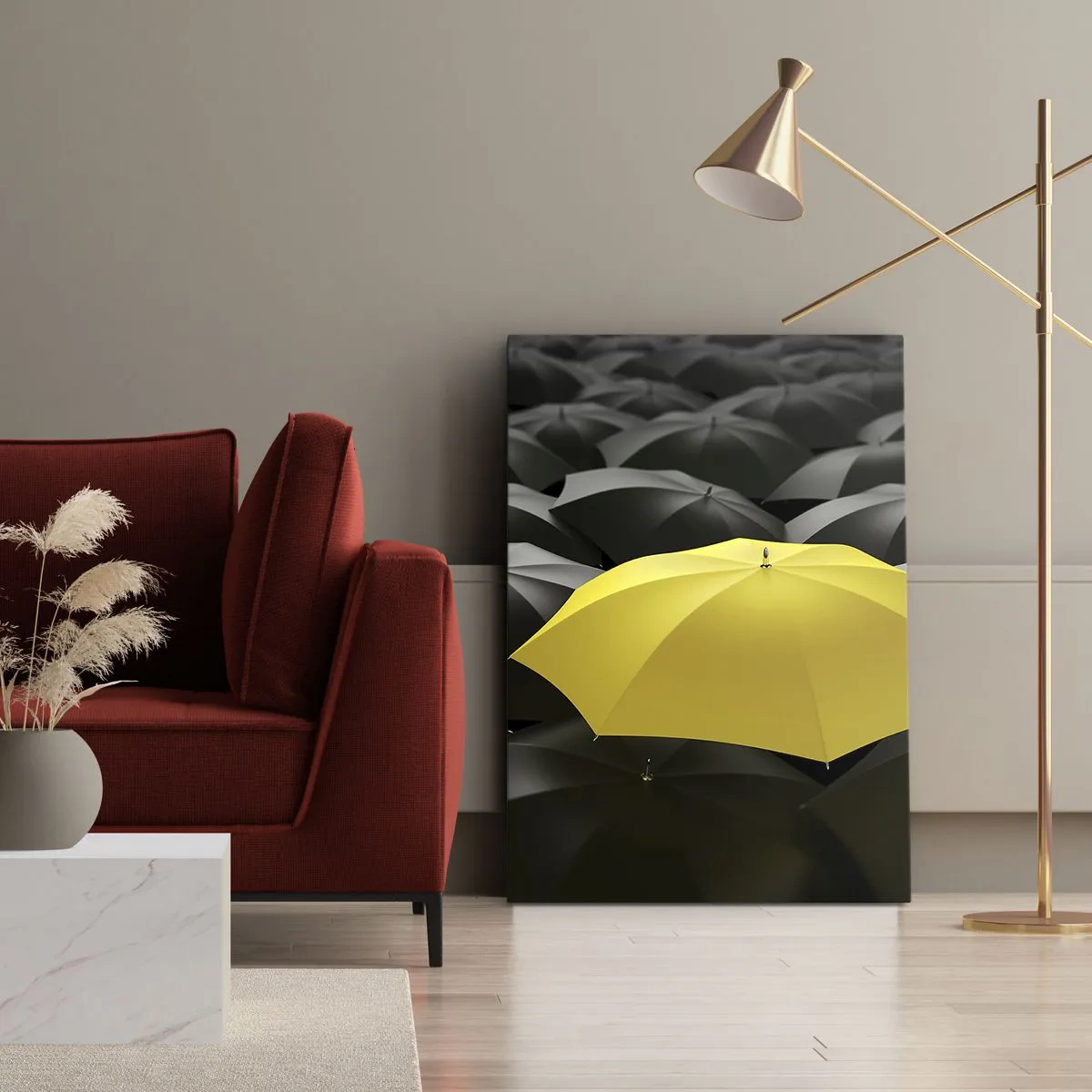 Canvastavla - Bild på duk - Farväl sorgen - 70x100 cm