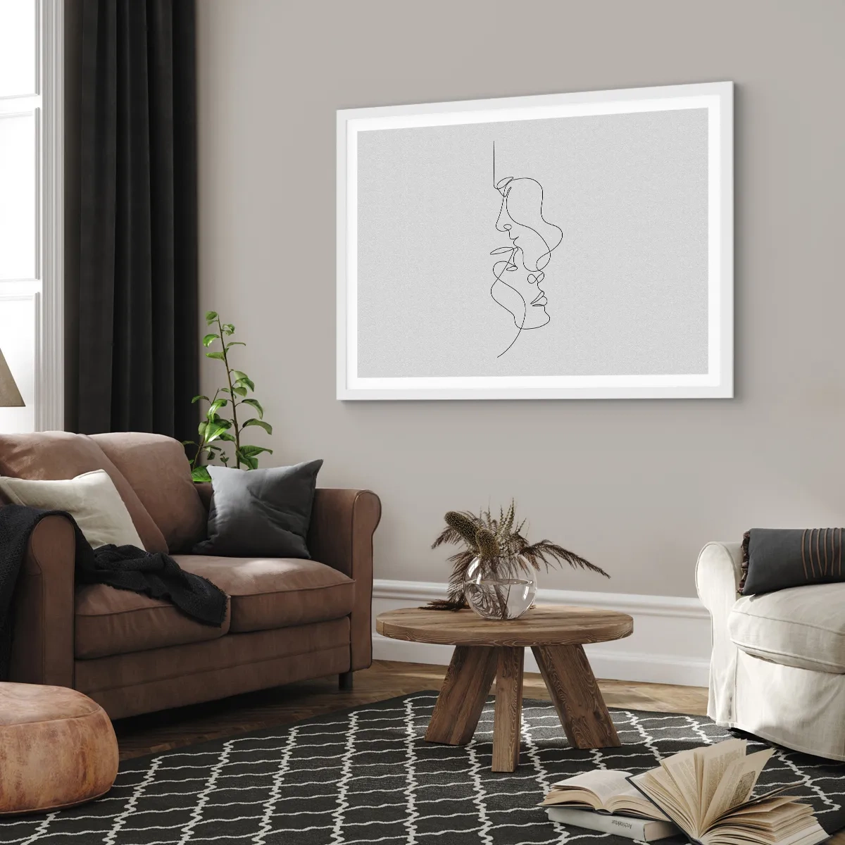 Affisch i vit ram - Sentimentala lustens glöd - 70x50 cm