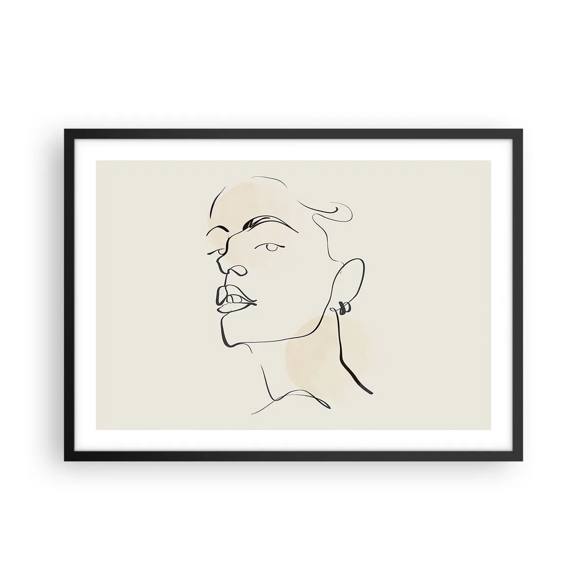 Affisch i svart ram - Stolt blick - 70x50 cm