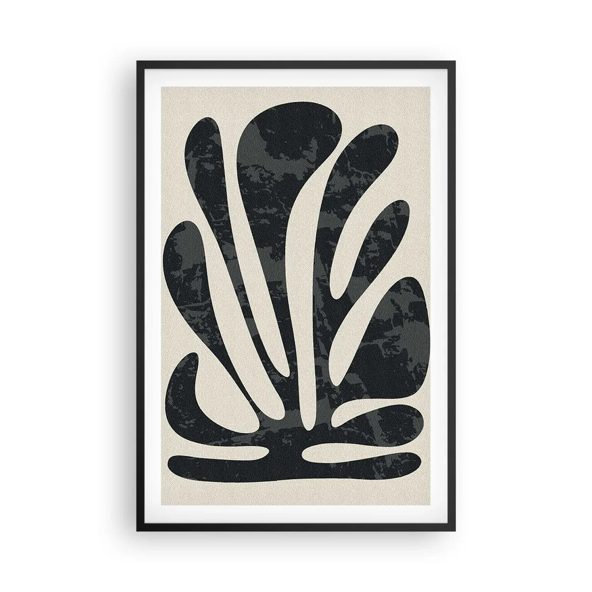 Affisch i svart ram - Abstraktion med flera fingrar - 61x91 cm