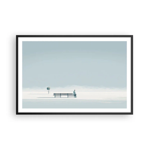 Affisch i svart ram - Ja, jag väntar. - 91x61 cm