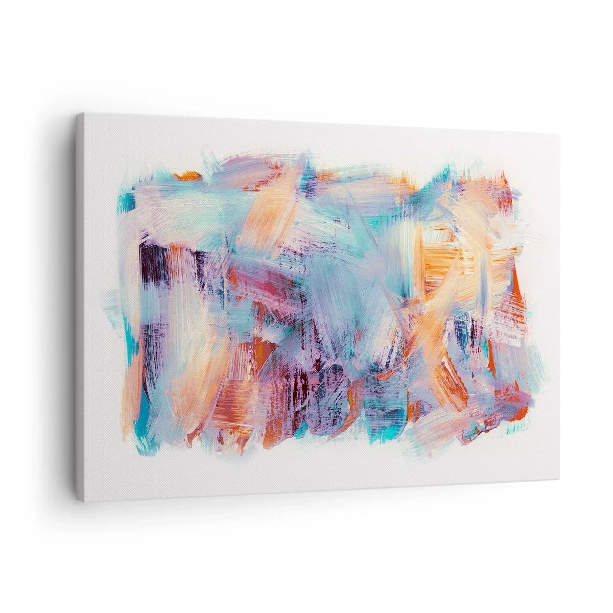 Canvastavla - Bild på duk - Färgglada penseldrag i en abstrakt komposition - 70x50cm - Färgglad röra - Modern väggdekoration för vardagsrum och sovrum ARTTOR