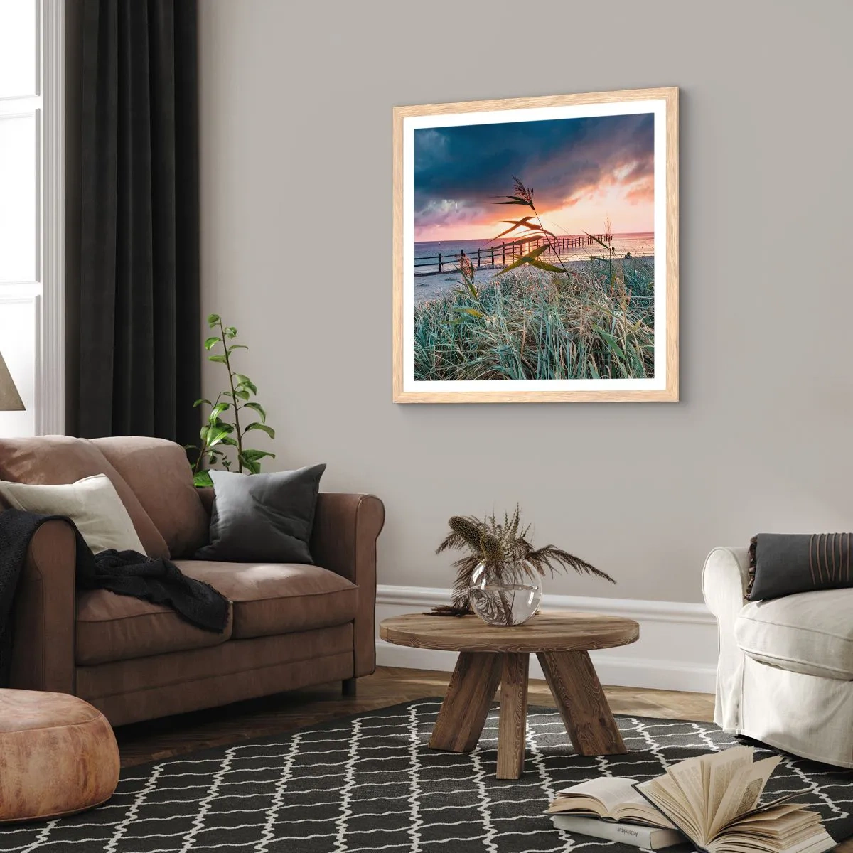 Affisch i ram av ljusek - Försvinner inte med vinden - 40x40 cm