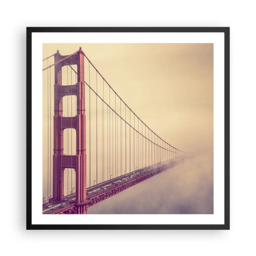 Affisch i svart ram - Mellan himlen och jorden - 60x60 cm