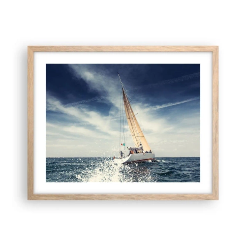 Affisch i ram av ljusek - De hinner inte ikapp oss! - 50x40 cm