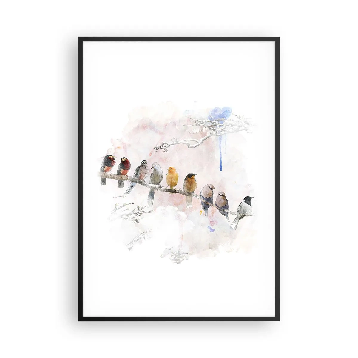 Affisch i svart ram - Bevingat möte - 70x100 cm