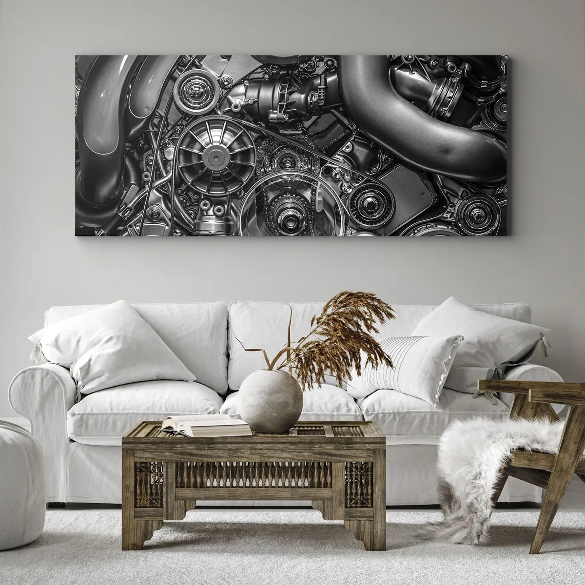 Canvastavla - Bild på duk - Mekanikens poesi - 100x40 cm