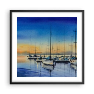 Affisch i svart ram - Slutet på en bra dag - 50x50 cm