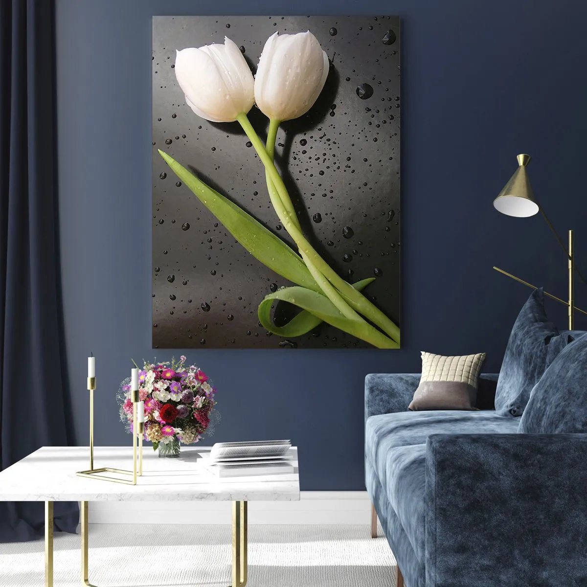 Glastavla - Bild på glas - Vårfläta - 50x70 cm