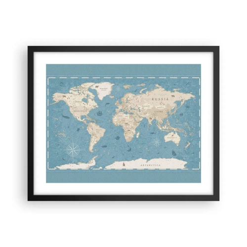 Affisch i svart ram - En värld inom räckhåll - 50x40 cm