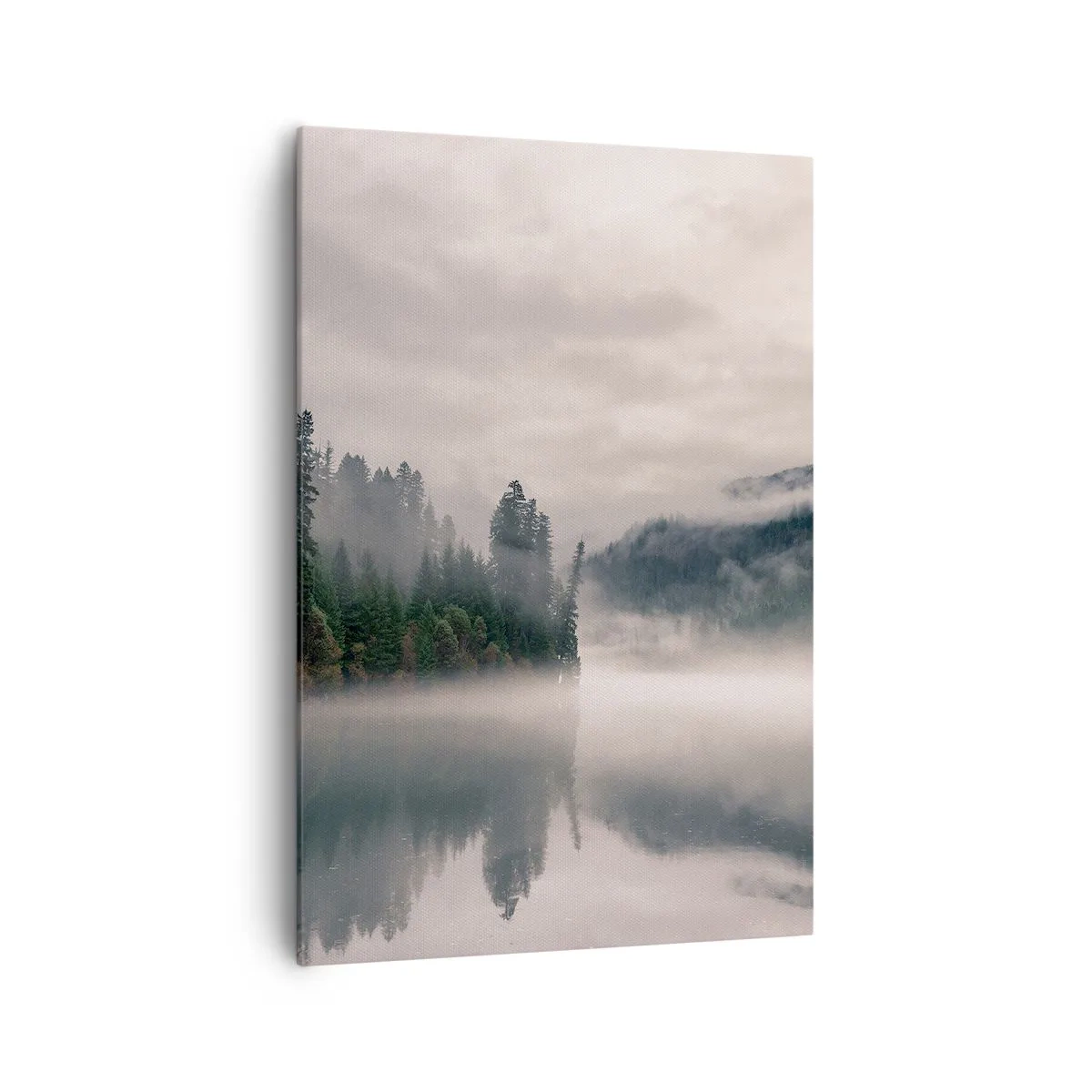 Canvastavla - Bild på duk - I förundran, i dimman - 70x100 cm