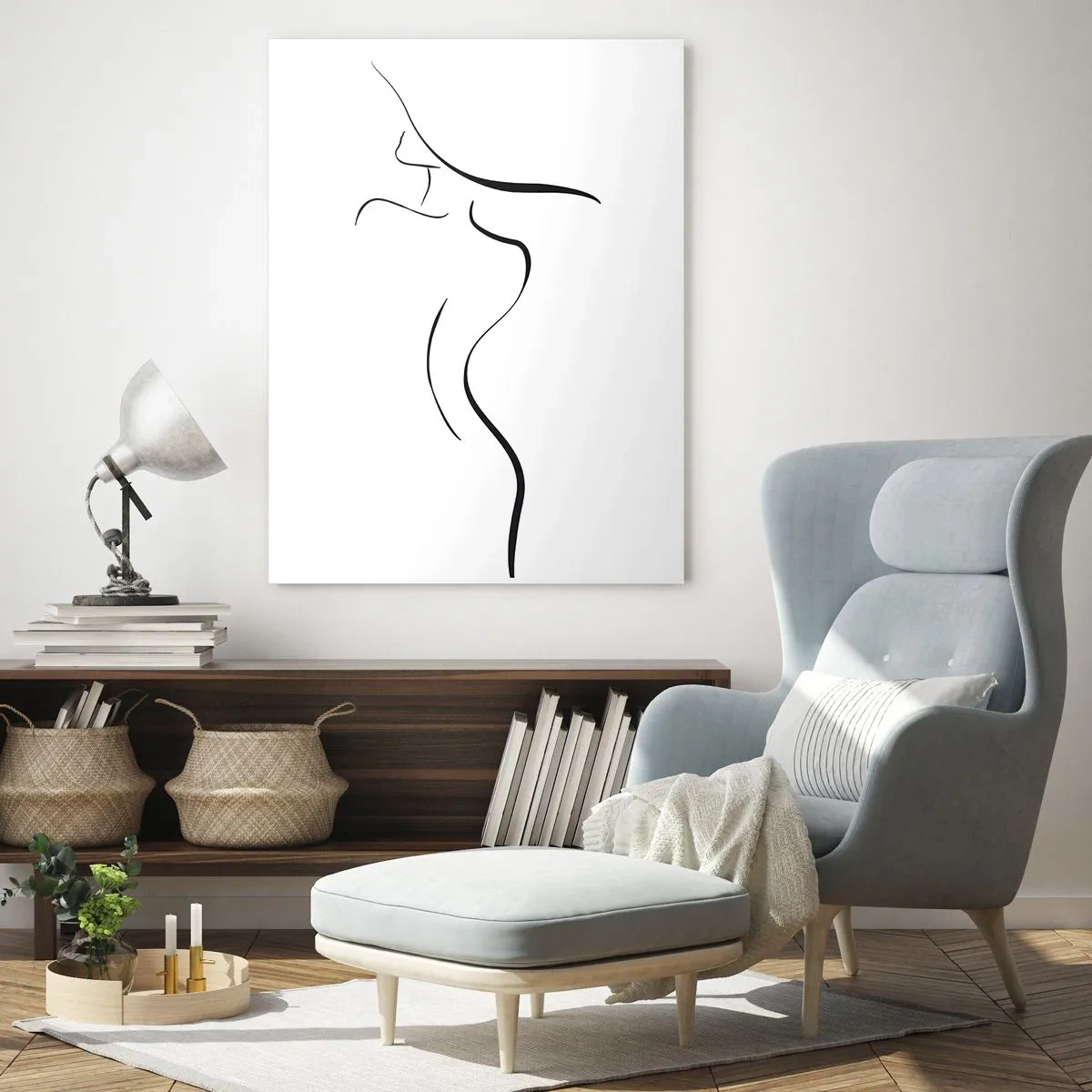 Glastavla - Bild på glas - Svårfångad som en våg - 50x70 cm