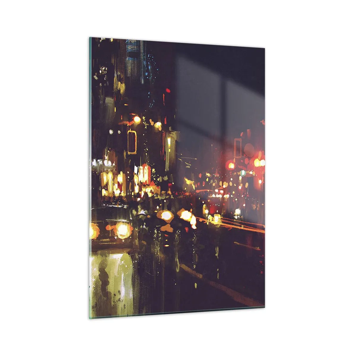 Glastavla - Bild på glas - Doppad i nattljuset - 50x70 cm
