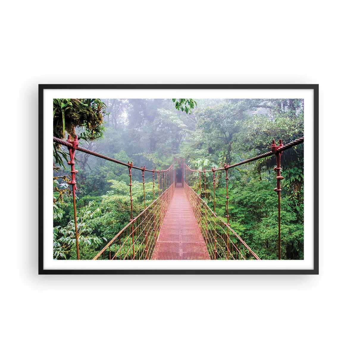 Affisch i svart ram - Upphängd i trädkronorna - 91x61 cm