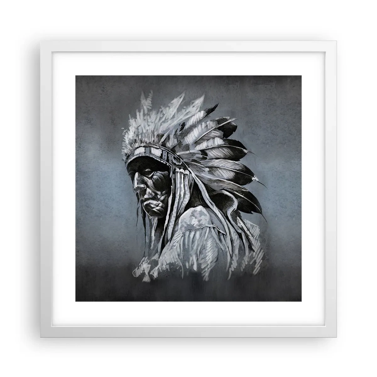 Affisch i vit ram - Tillbaka till rötterna - 40x40 cm