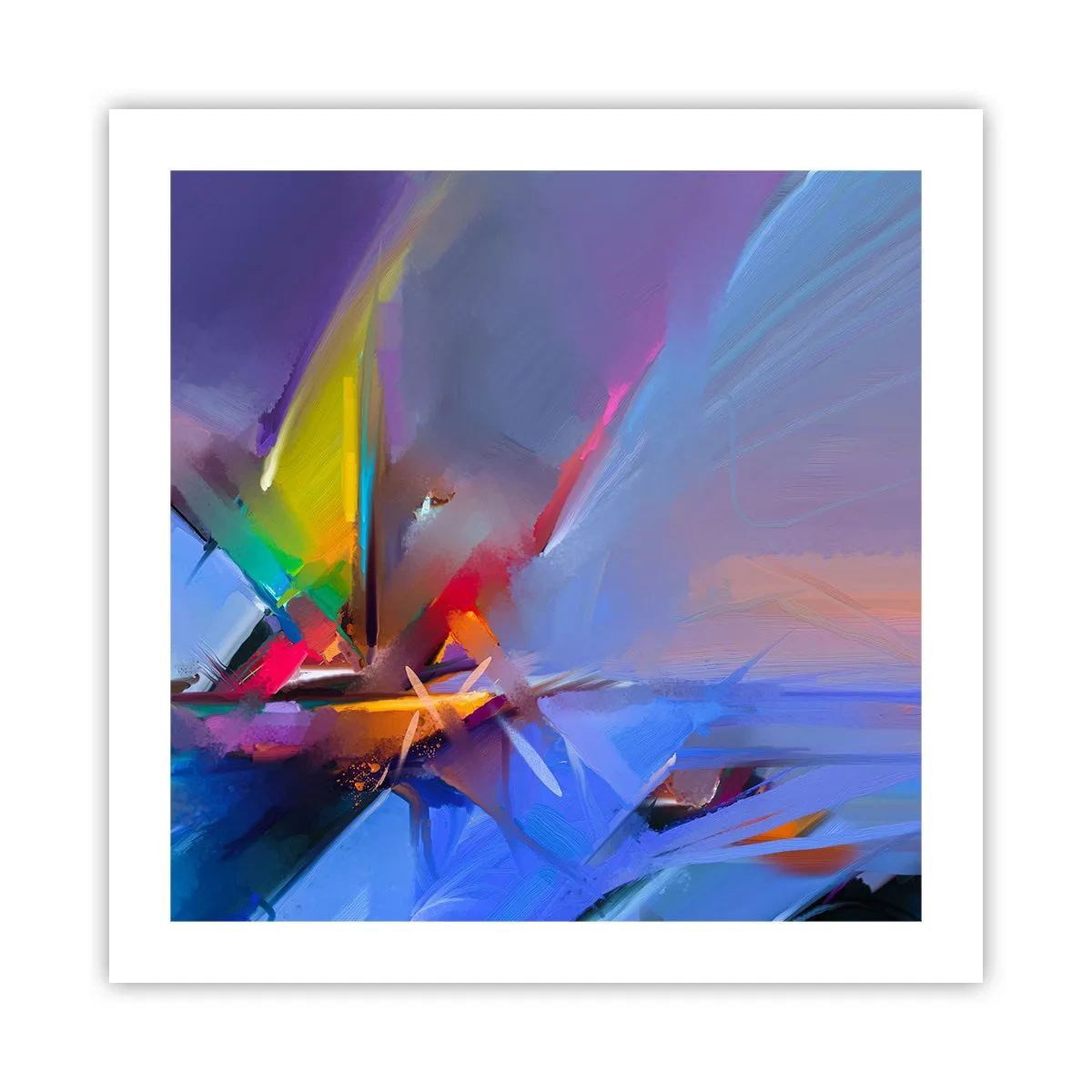 Affisch - Snabb som en fågel - 50x50 cm