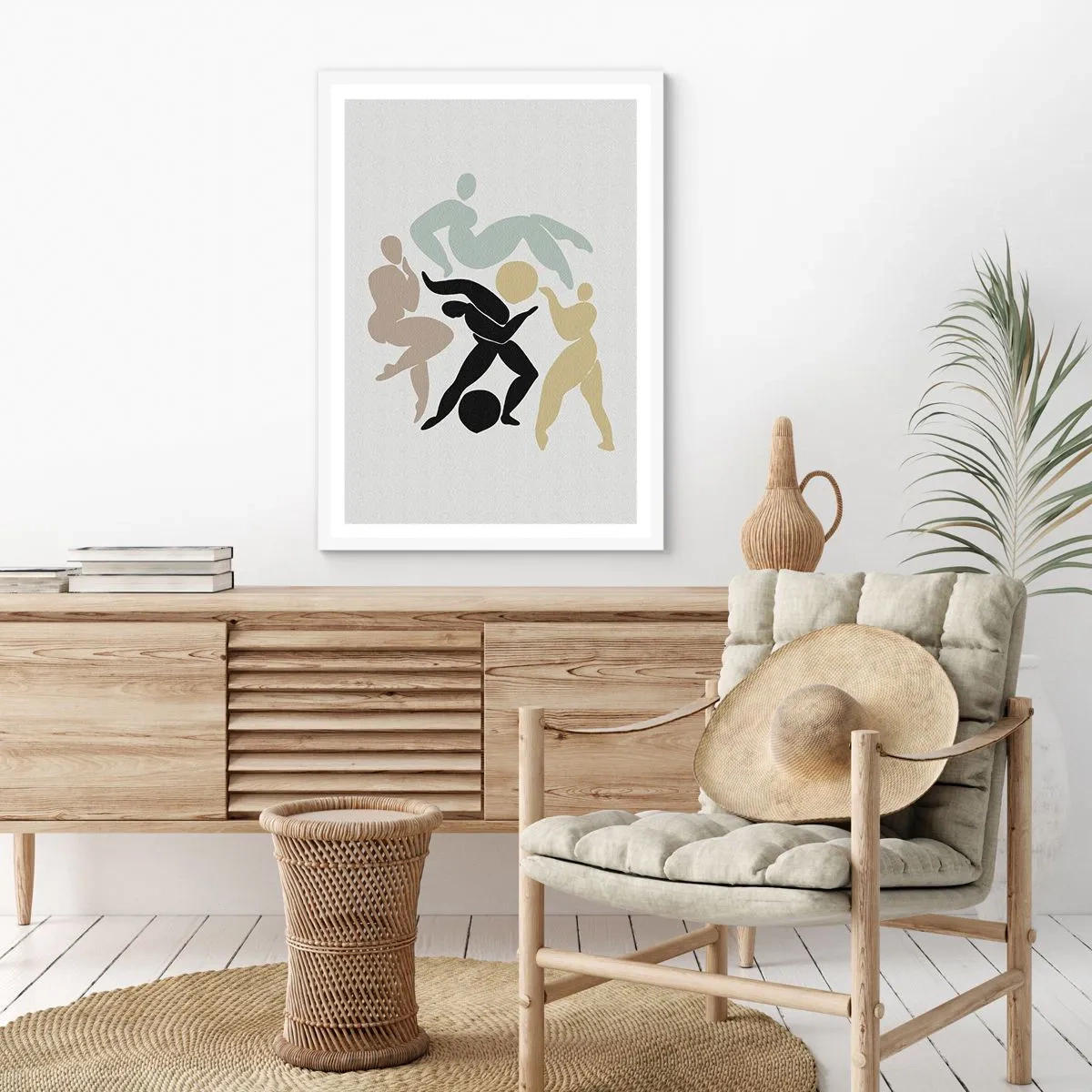 Affisch i vit ram - Rörelse för hälsa och skönhet - 40x50 cm