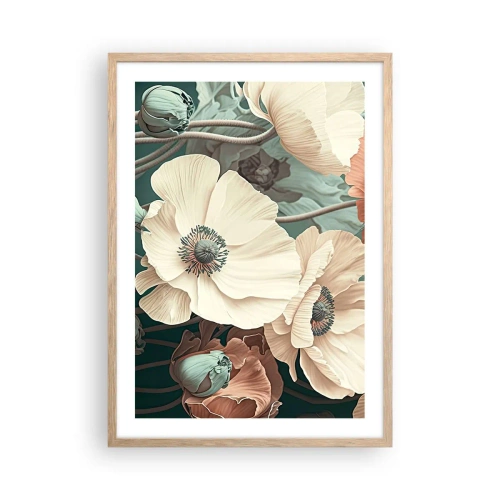 Affisch i ram av ljusek - Viskningar av vallmo - 50x70 cm