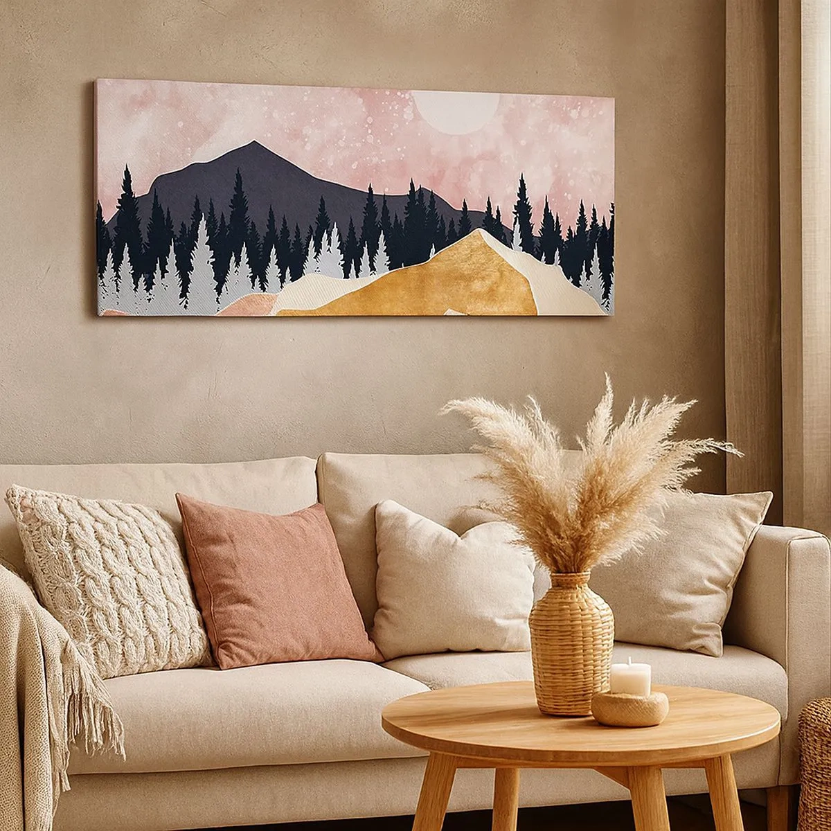 Canvastavla - Bild på duk - Nattvakt - 100x40 cm