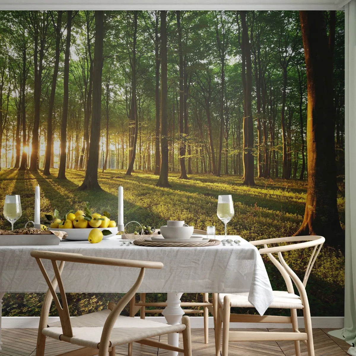 Fototapet Premium Sand - Fotografi av alla vårar - Landskap, Skog, Natur - 350x256 cm